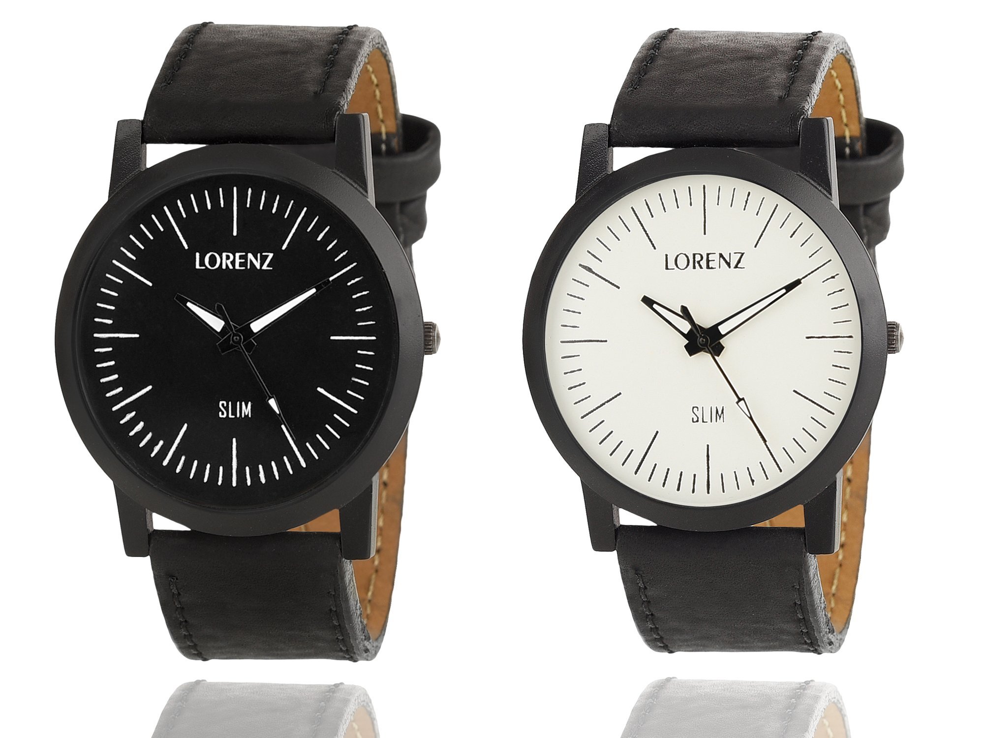 LORENZ MK-2627A Slim Edition White & Black Watch Combo for Men (B076VMNLMW) Amazon Price History, Amazon Price Tracker