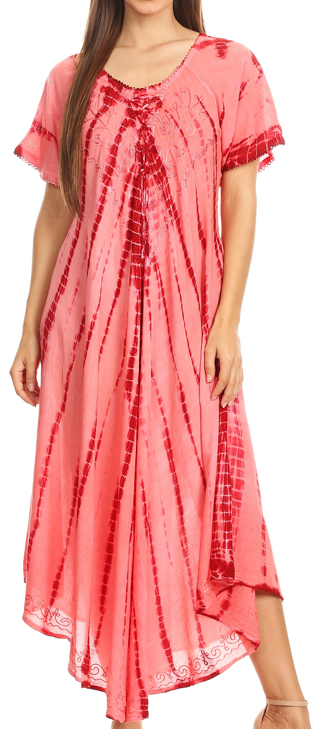 Sakkas Melika Tie Dye Kaftan Dress