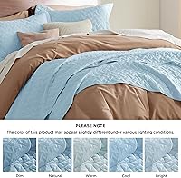 Vista 143 de Bedsure – Juego de colcha ligera con patrón de tejido de canasta, juego de edredón suave para todas las estaciones, incluye 2 fundas de almohada