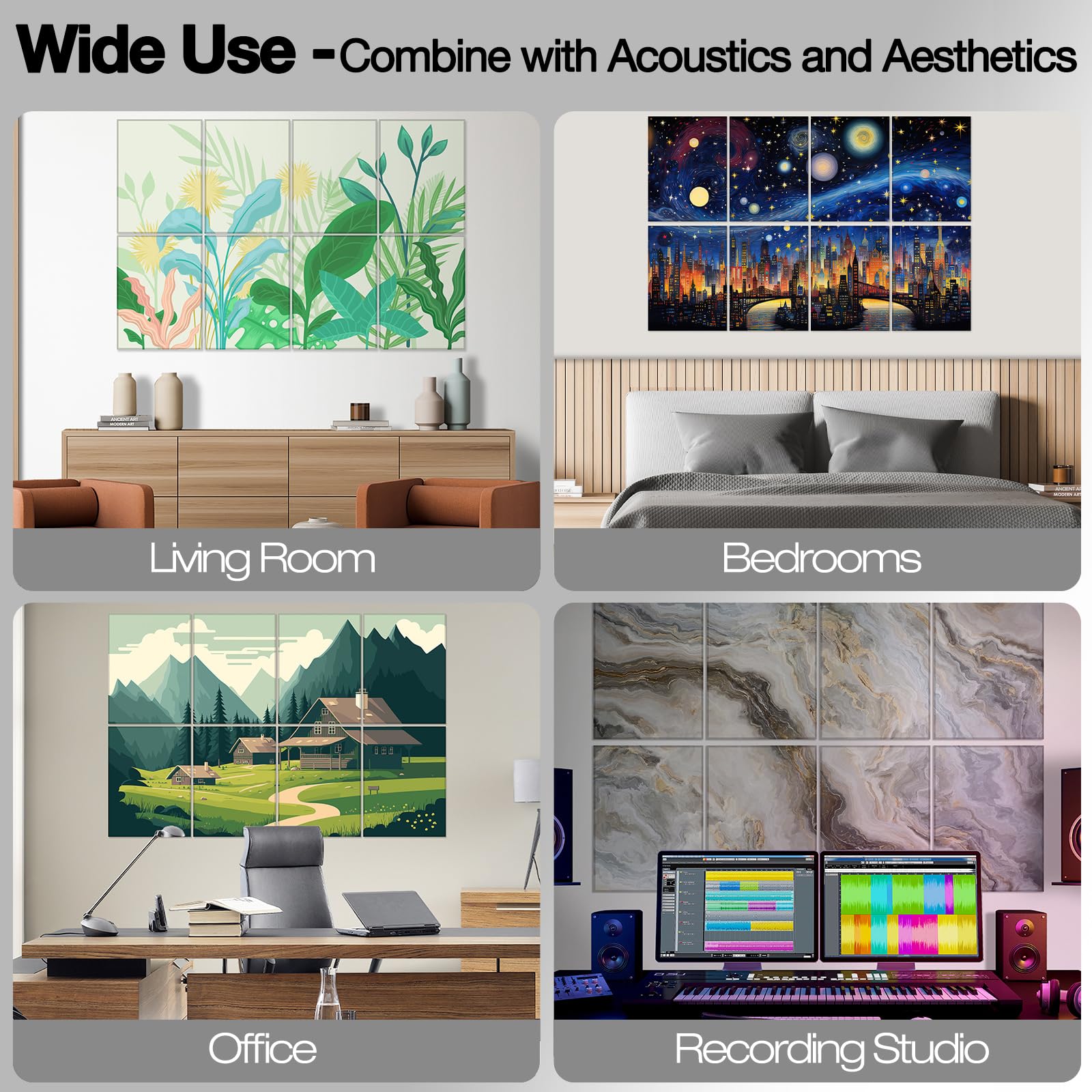 Photo inspiration: Snapklik Com 8 Pack Art Acoustic Panels Self Adhesive Sound Photo Inspiration