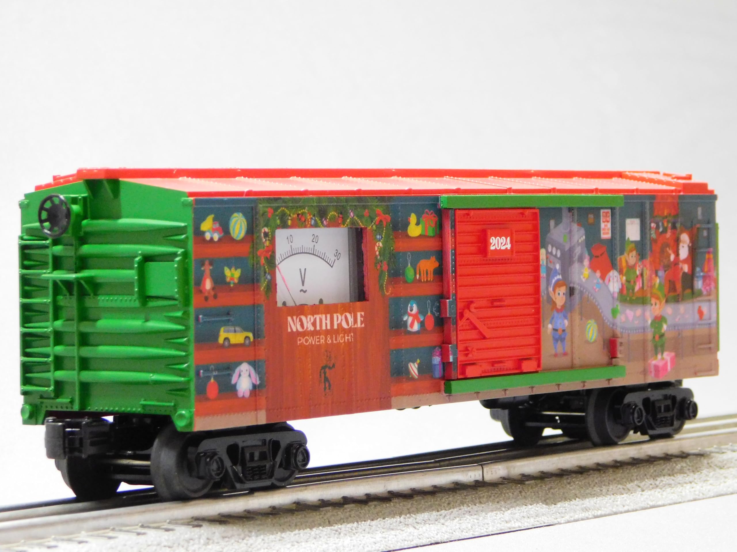 M.T.H. Electric Trains MTH RAILKING North Pole Christmas Power Meter BOXCAR O Gauge 30-71185