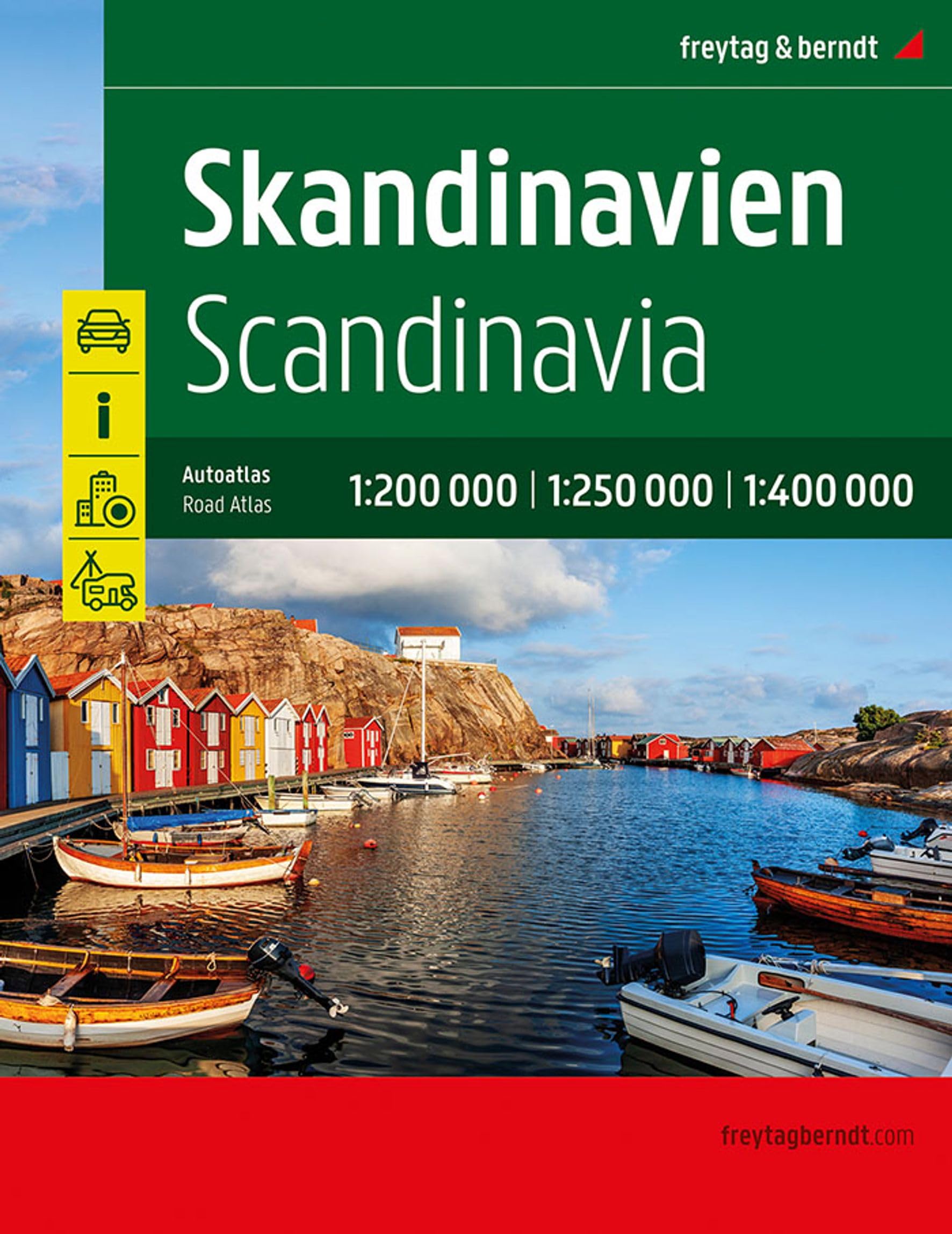 Scandinavia Road Atlas: wegenatlas schaal 1:200.000/250.000/400.000 (F&B Atlassen): 1:200 000 , 1:250 000, 1:400 000