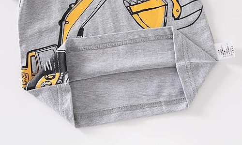 Miniatura 6 de M RACLE Camiseta de manga corta para niños pequeños (excavadora, 5T), Gris