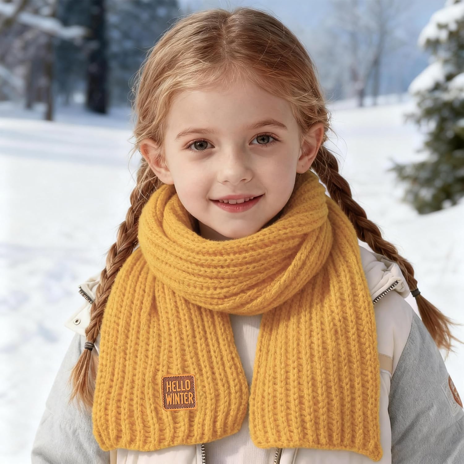 Winter Scarf Kids Neck Warmer Toddler Neck Scarf Girls Winter Scarves Boys Thick Warm Neck Warp 4 Pack - Image 5