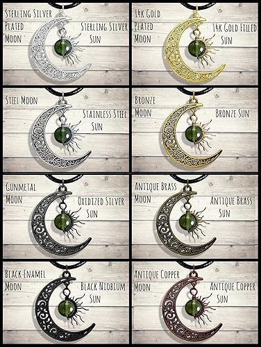 Miniatura 4 de Real Colombian Emerald Silver Celtic Moon Gemstone Pendant- Small Pendant, Bracelet Charm- May Birthstone Celestial Jewelry With Certificate of