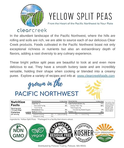 Miniatura 5 de Guisantes divididos amarillos  25 libras  Cubo de almacenamiento de alimentos de emergencia  Sin OMG  Vegano  A granel