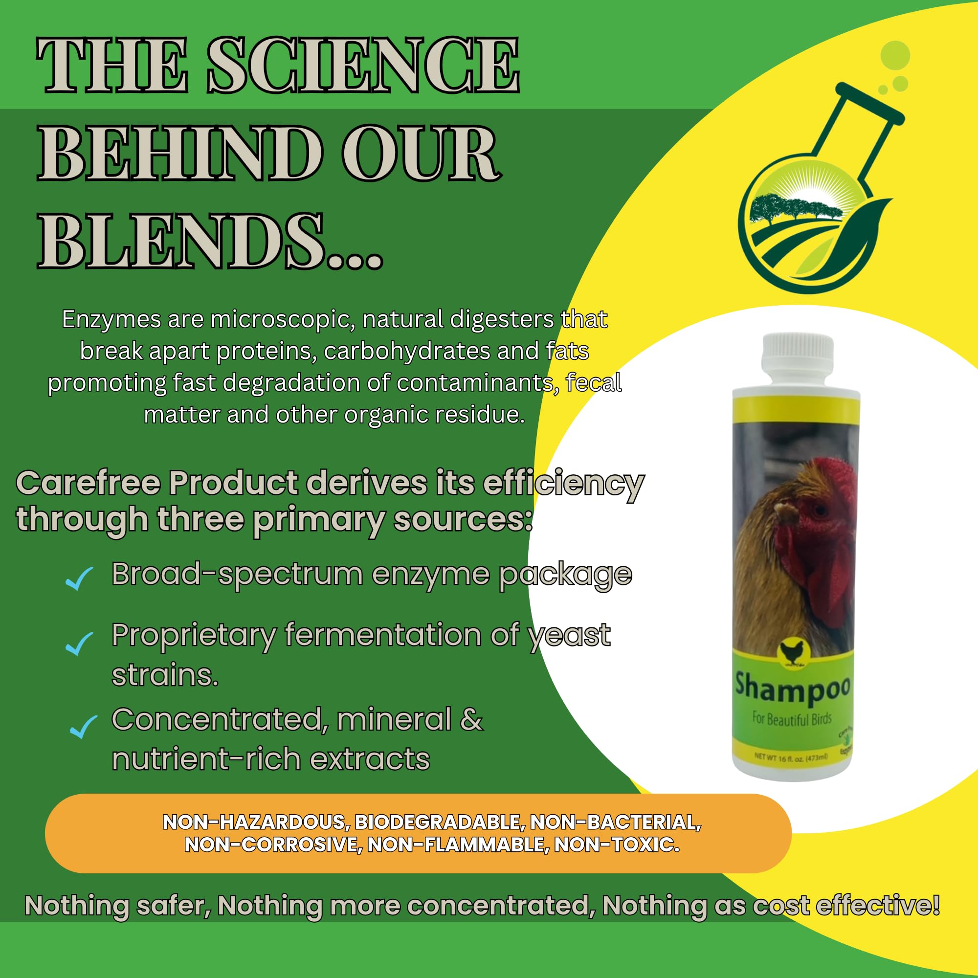 Carefree Enzymes Producto de higiene avícola