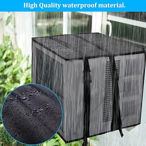 Miniatura 5 de Luxiv Cubierta de malla de aire acondicionado para ventana de aire acondicionado, ventana de soporte, unidad de aire acondicionado, uso de trabajo