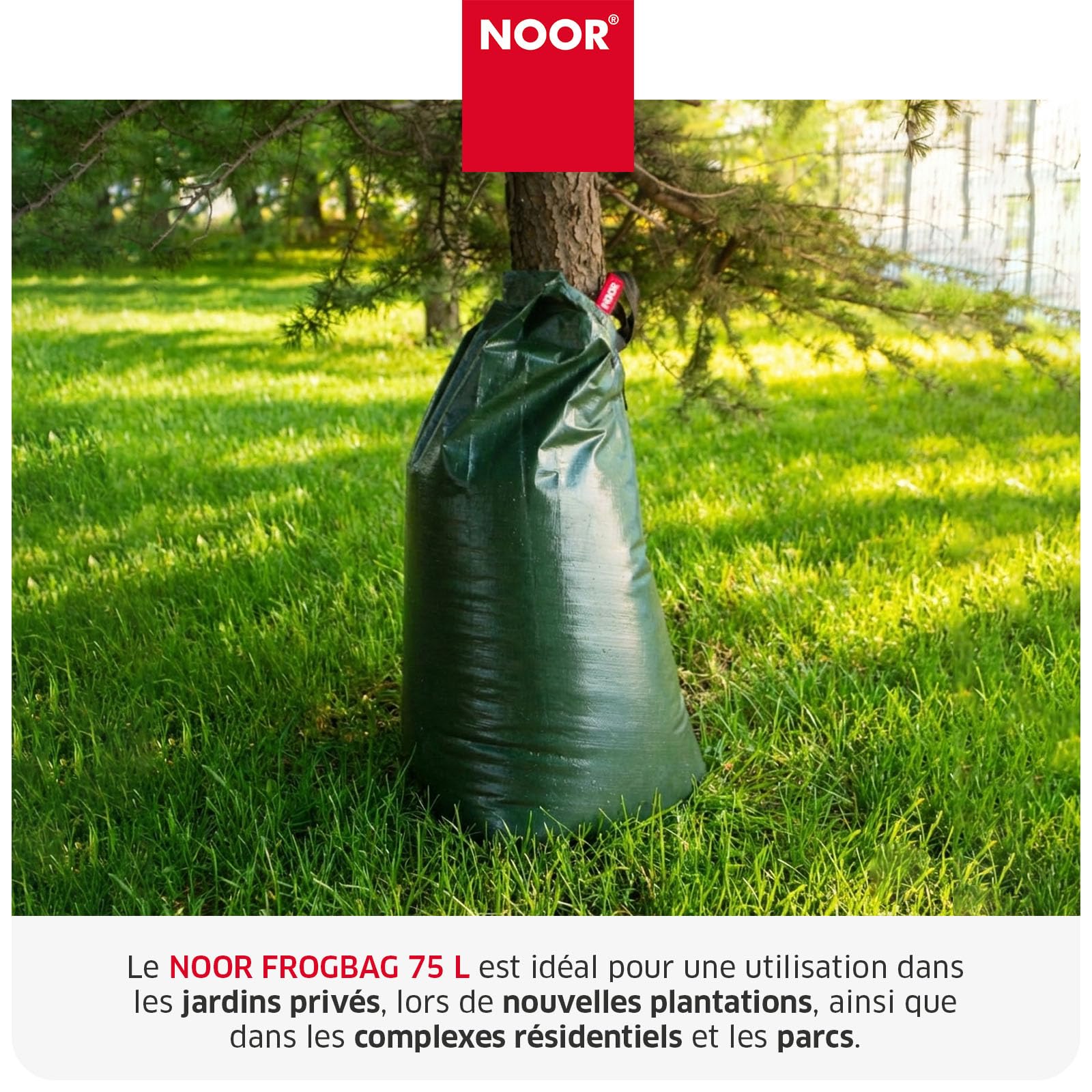 NOOR Sac d’arrosage pour arbres FROGBAG robuste 75 L - lot de 2