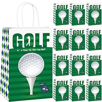 12 Pcs Golf Party Supplies Bags Golf Birthday Party Goody Golf Paper Bags Party Decorations Golf Theme Baby Shower Birthday Party Gifts