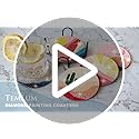 Temlum 6 Pcs Diamond Painting Coasters Kit with Holder, Abstract Landscape Diamond Art Coaster Kits for Beginners, Adults Art Craft Supplies - Image 8