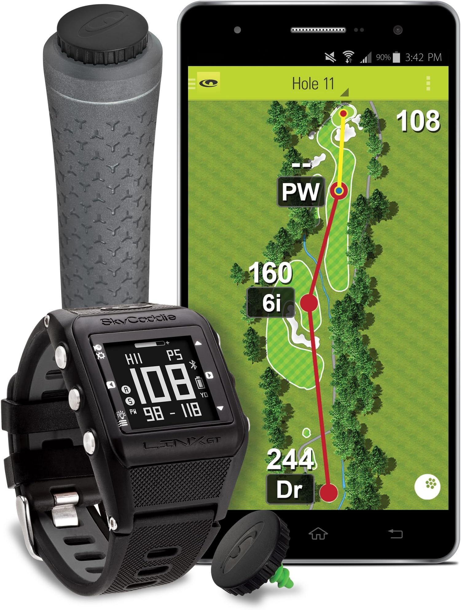 SkyCaddie Linxgt Game Tracking Edition, Black, One Size