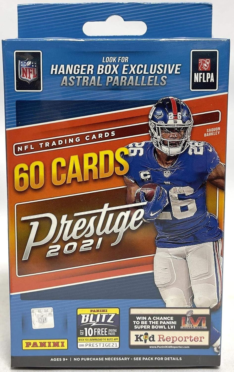 2021 Prestige NFL Football Hanger Box 60 Cards. Exclusive Astral Parallel Cards