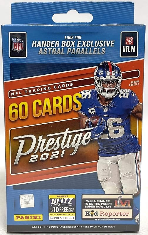 2021 Prestige NFL Football Hanger Box 60 Cards. Exclusive Astral Parallel Cards