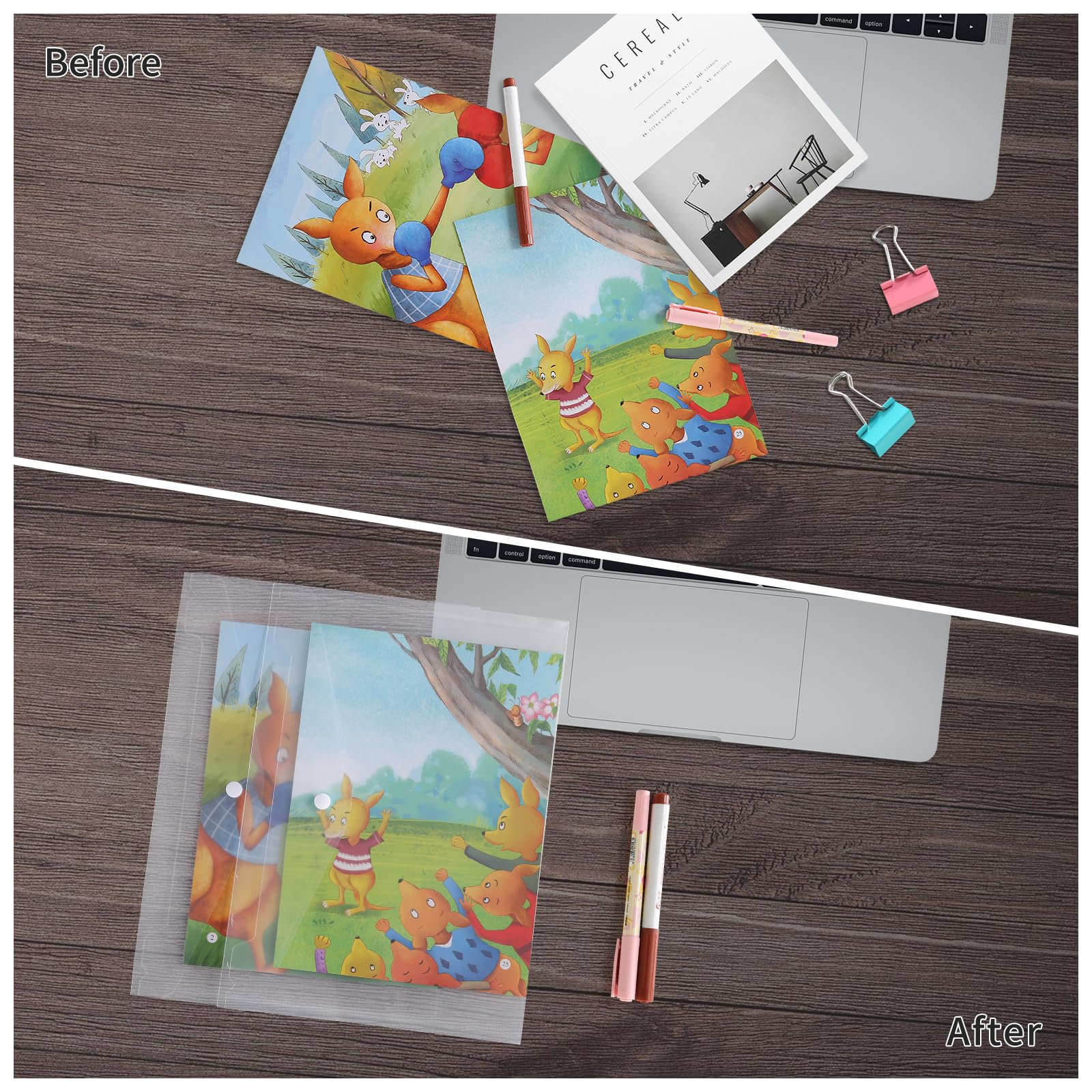 CRESZZLE 20 fundas plastico a4 transparente, plasticos archivador, folders transparentes a4 - Utilizado para la vida diaria y viajes, adecuado para estudiantes, profesores, etc.