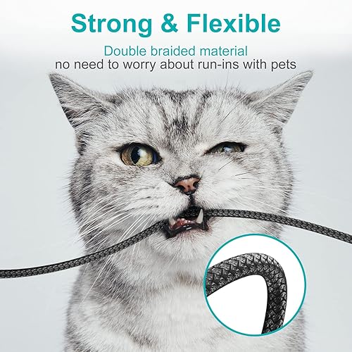 Miniatura 6 de Cable de impresora USB B a C de 6.6 pies para MacBook ProAir, cable MIDI de nailon para controlador MIDI de piano digital Casio