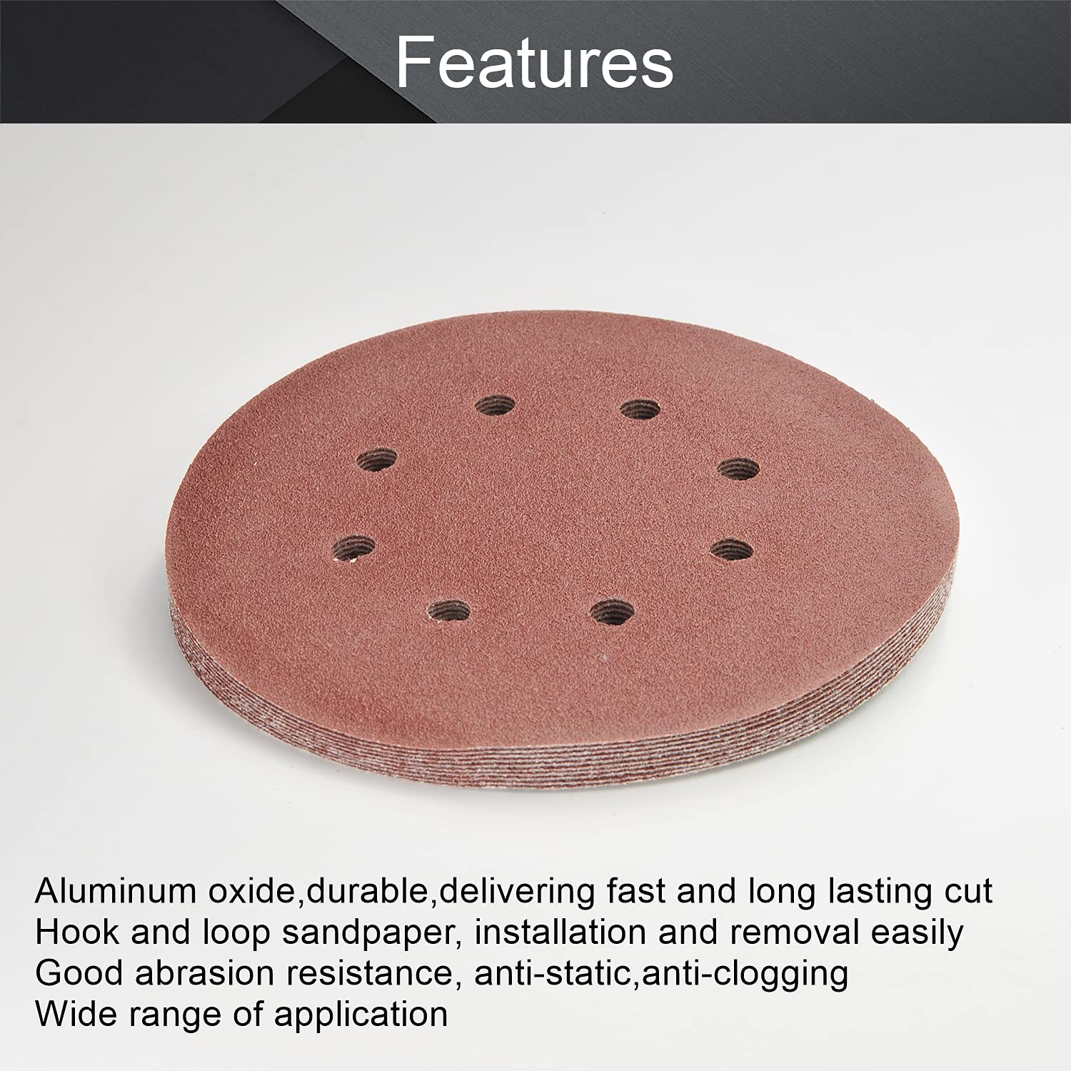 Utoolmart Lot De 20 Disques Abrasifs à Crochet Et Boucle Grain 180 En