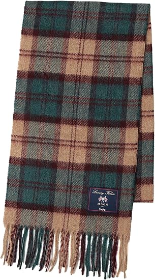 Amazon シップス Ships マフラー Moon チェックマフラー メンズ オリーブ One Size ストール マフラー 通販