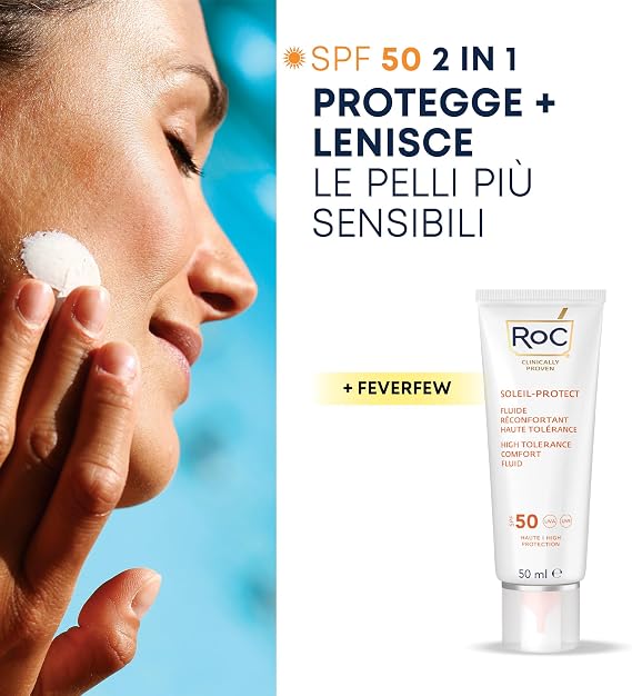 RoC High Tolerance Comfort Fluid Hassas Ciltler İçin Spf50+ Güneş Kremi 50 Ml