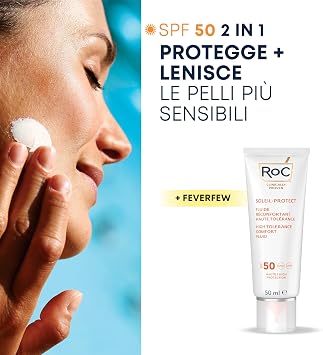 RoC High Tolerance Comfort Fluid Hassas Ciltler İçin Spf50+ Güneş Kremi 50 Ml