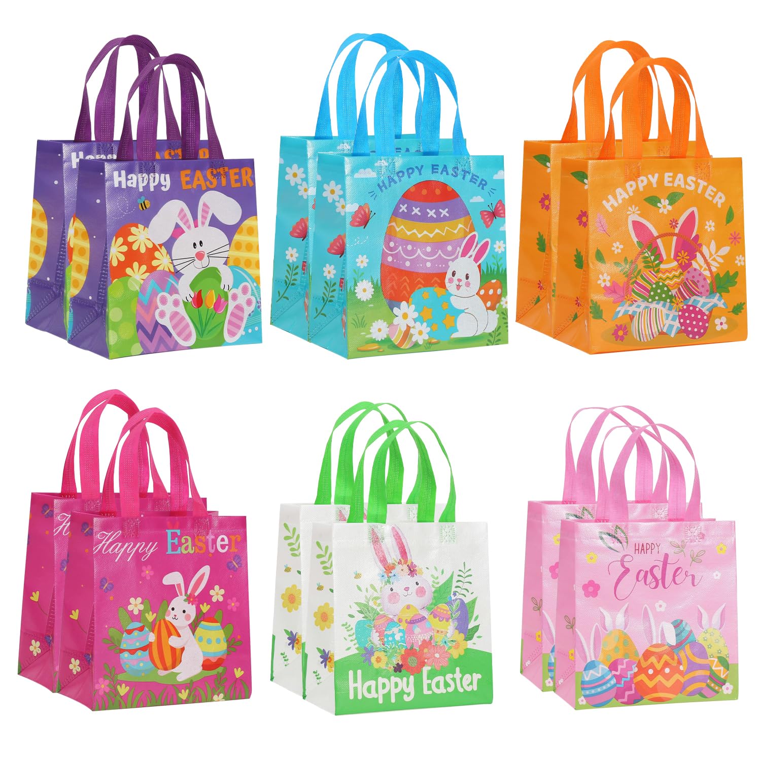 Colodeol easter tote bags, 12 Easter Tote Bags 2, 4 Count (Pack of 1) — image 1