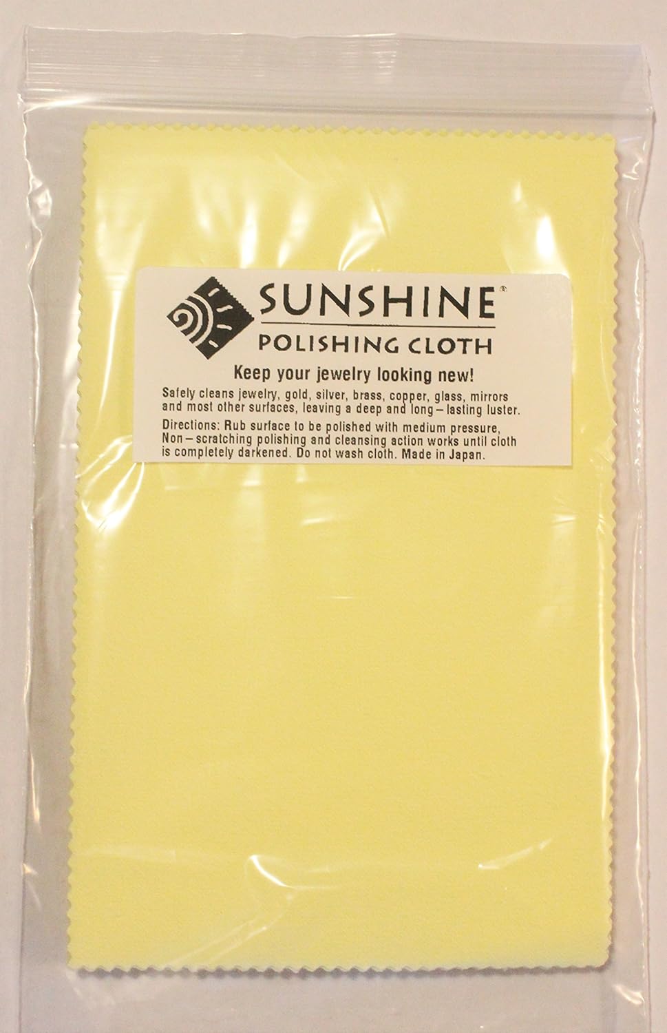 10 Sunshine Silver Polishing Cloth for Sterling Silver, Gold, Brass and Copper Jewelry Polishing Cloth
