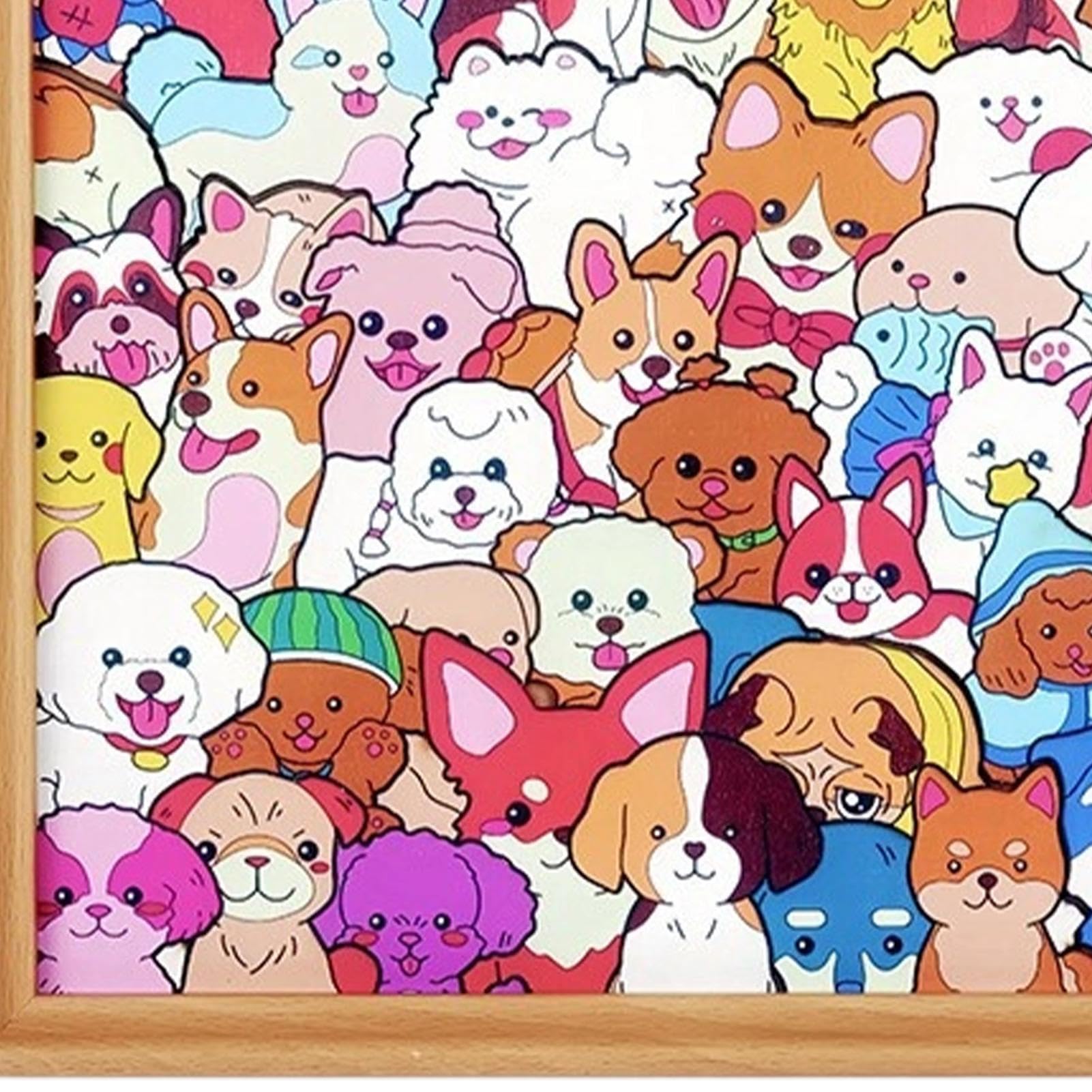 Pokoloruj Swoją Drewnianą Puzzle Ramka Z Psem Do Kolorowania | Edukacyjna Puzzle Zabawka Dla Miłośników Zwierząt Kolekcjonerów Chłopców Spotkań Rodzinnych Wieczorów Gier