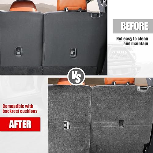 Vista 10 de Mabett Fundas de asiento con respaldo y reposabrazos para accesorios Ford Bronco 2021 2022 2023 2024 4 puertas juego completo de fundas interiores