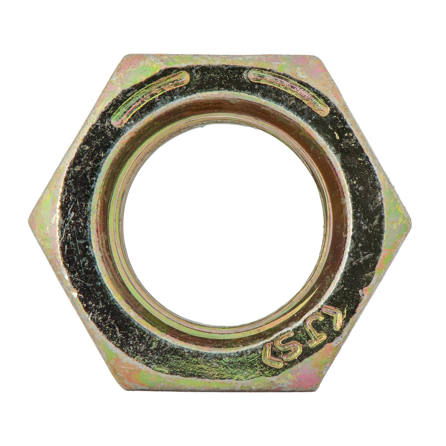 1/2"-20 (25 Pack) Grade 8 Hex Nut, Fine Thread, Yellow Zinc by Makers Bolt