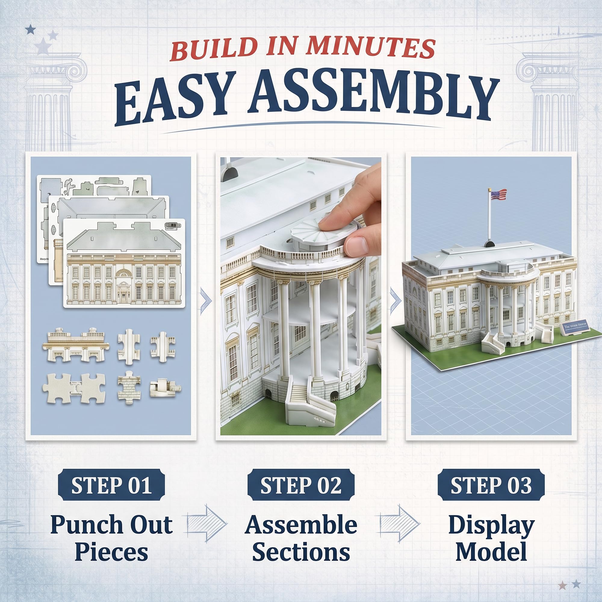 Amazon.com: Liberty Imports The White House 3D Puzzle