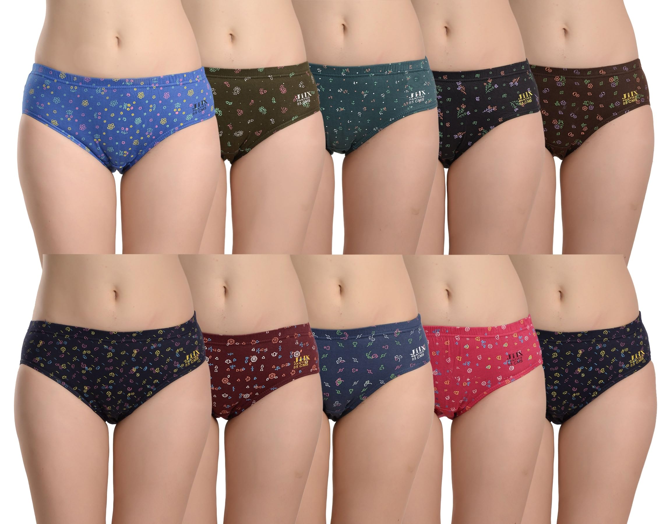 jil x Women's Cotton Brief/Hipster Panties Undergarments Combo Pack-picture-31