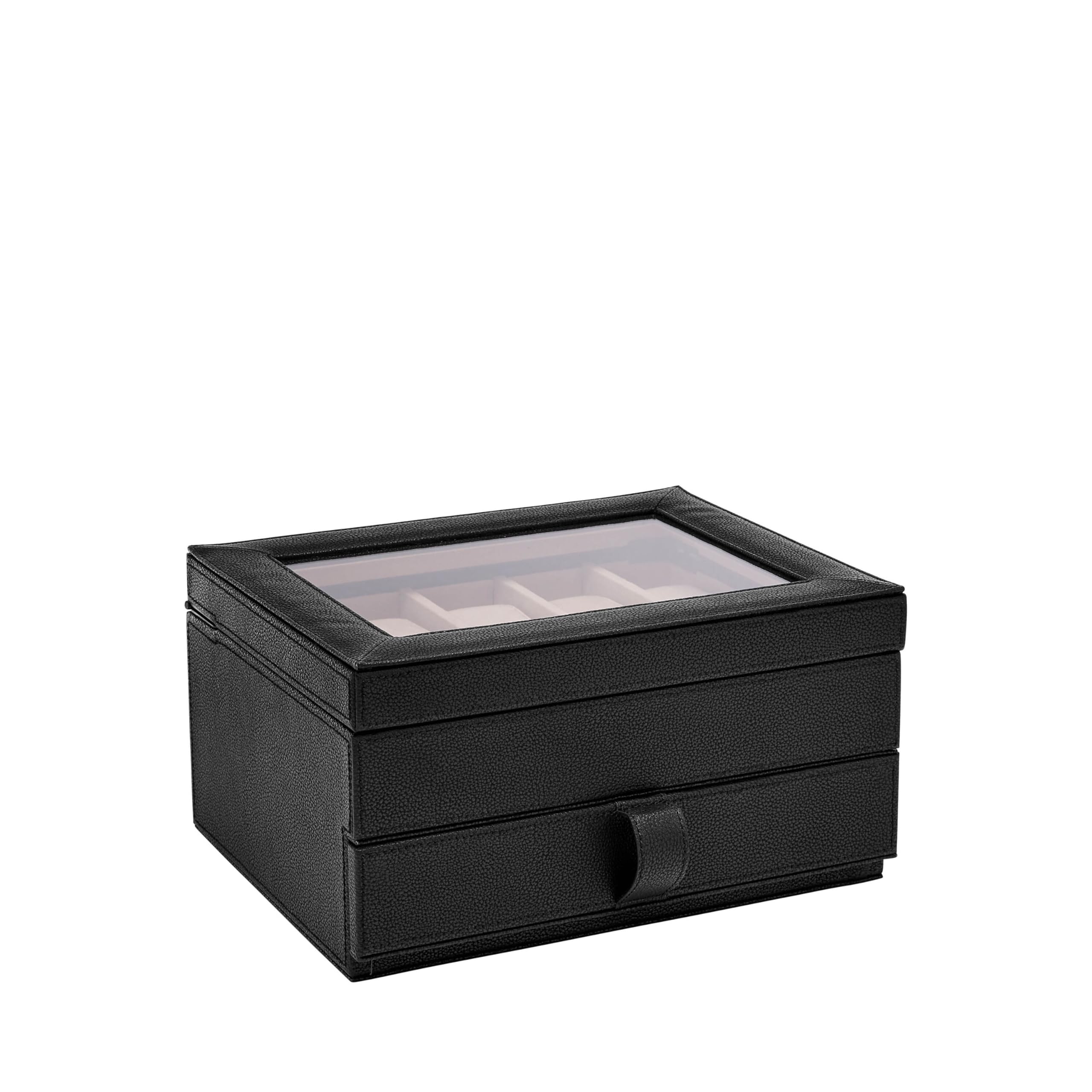Fossil Vanity Case Watch Box, Men's Black, Black, Free Size