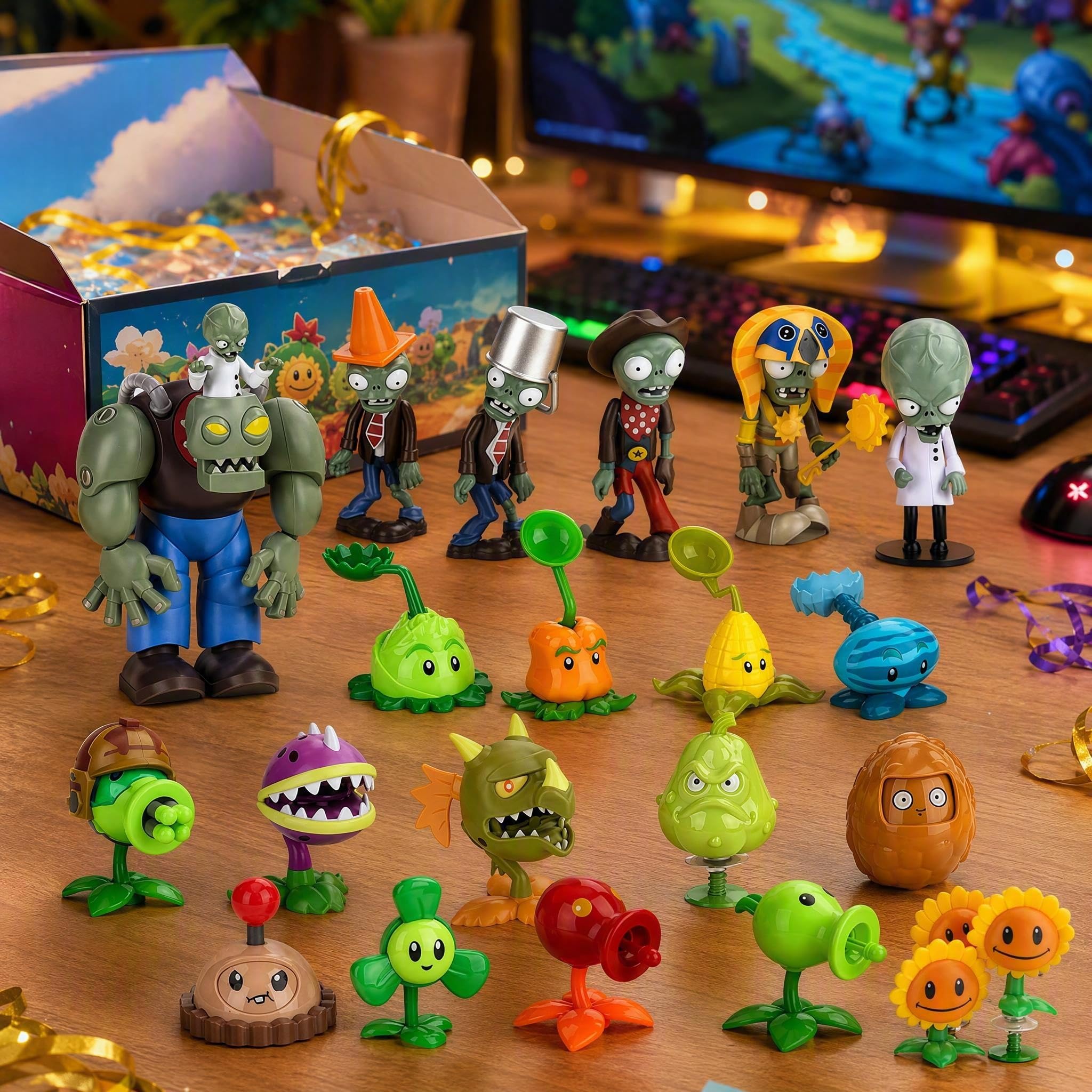 Amazon.co.jp: JHESAO 植物とゾンビのおもちゃアクションフィギュア