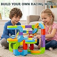 Vista 5 de klick Rail Electric Train Set 3D Magic Flexible Race Track for Kids 3 4 5 6 7 8 Years Old, Race Car Track with Anti-Gravity, Educational STEM