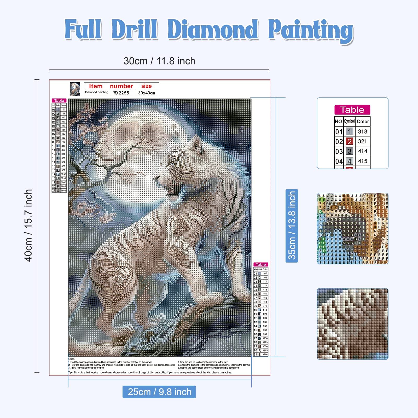 NAIMOER Diamond Painting Kit Per Adulti Completo Pesci Subacquei, 5D