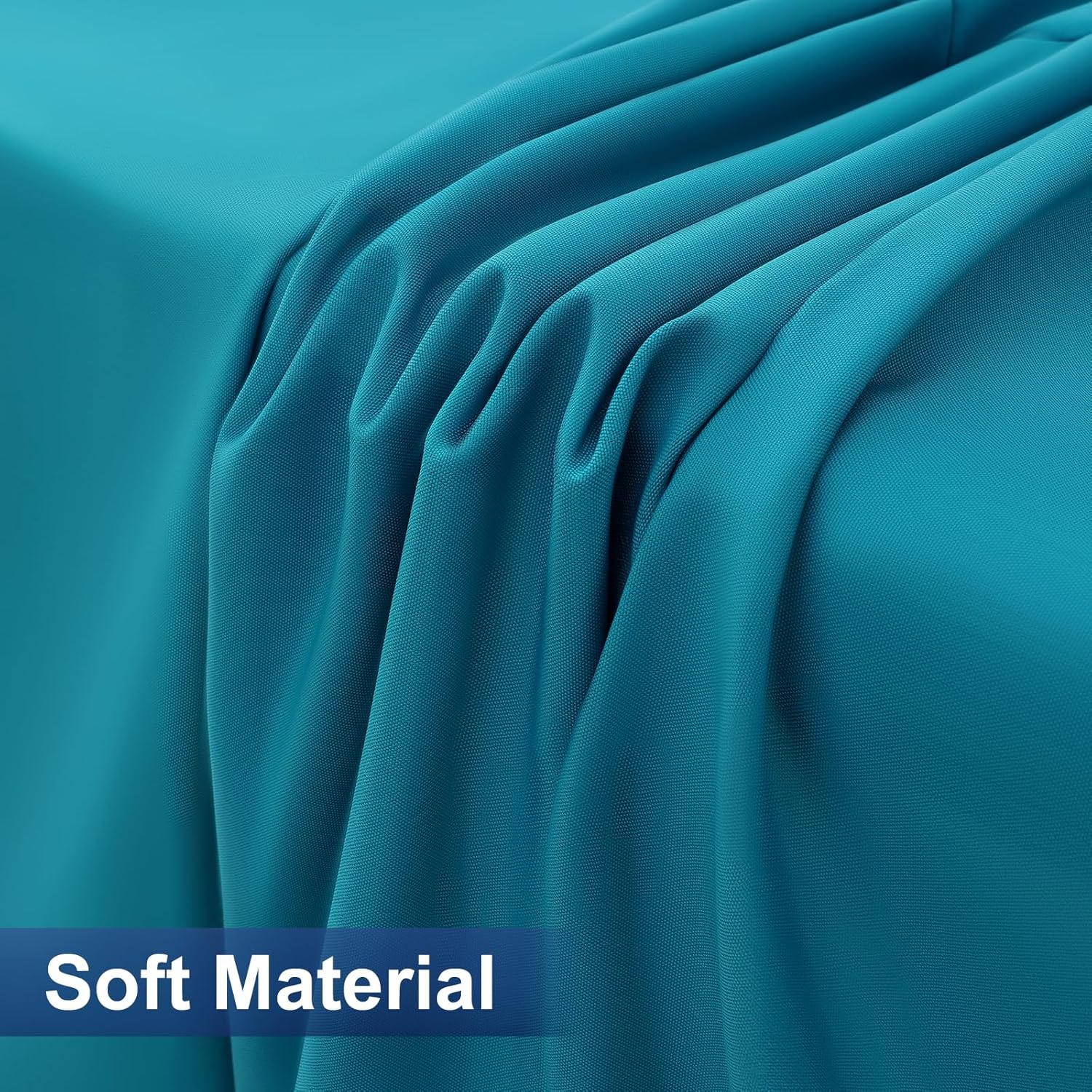 homing 2 Packs Rectangle Fitted Tablecloth, 4 Foot Washable Fabric Table Cloth, Waterproof Polyester Table Cover for Party, Trade Show, Outdoor and Indoor (Teal, 30" x 48")