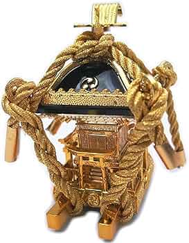 レア ケース付 お神輿 御神輿 三つ巴 縁起物 祭り 神社 鈴 オブジェ 置物 楽天市場】【国産・真鍮製】本坪鈴 2寸 幅5,4cmX高さ7cm 金メッキ付鈴