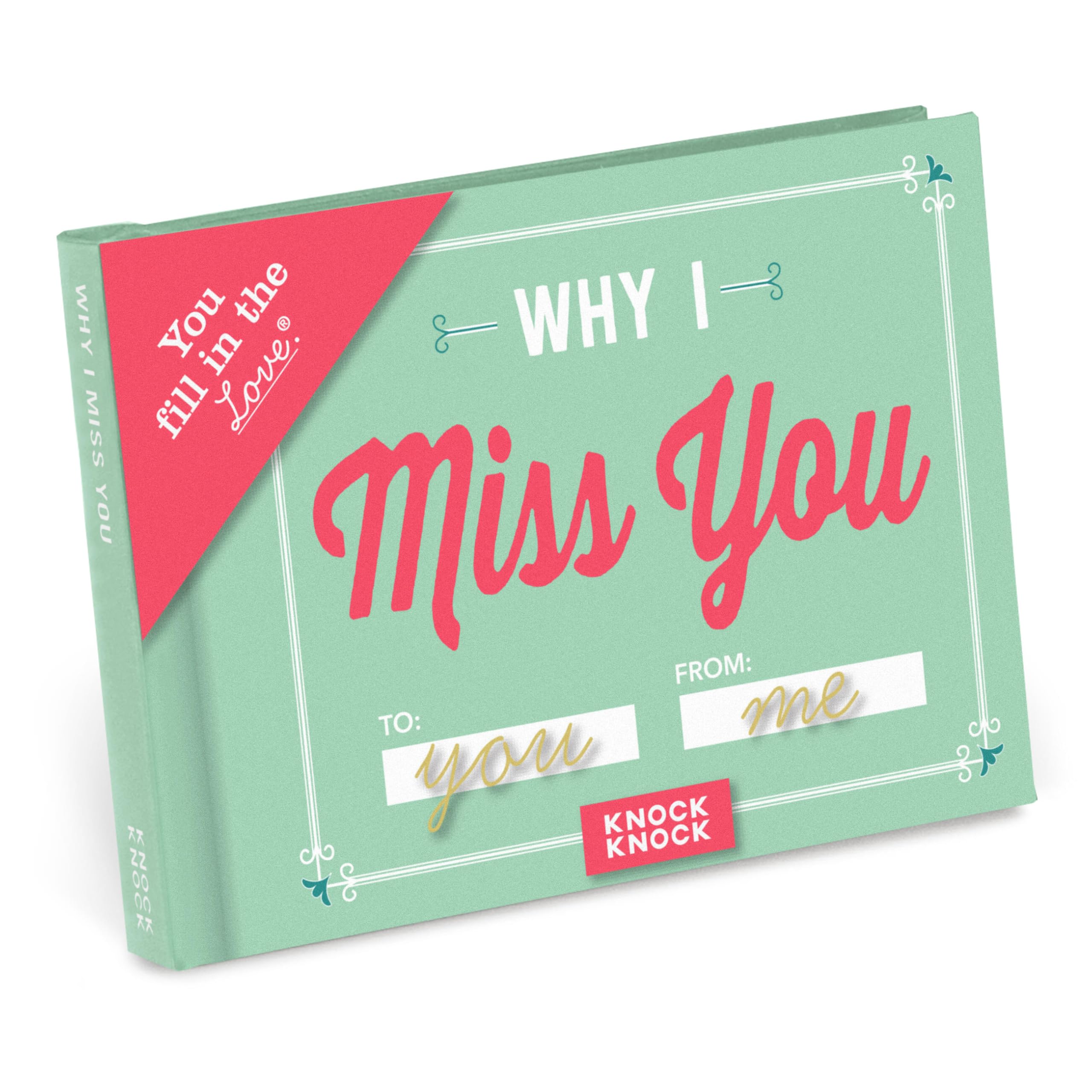 Knock Knock Why I Miss You Fill in the Love Book Fill-in-the-Blank Gift Journal, 4.5 x 3.25-inches