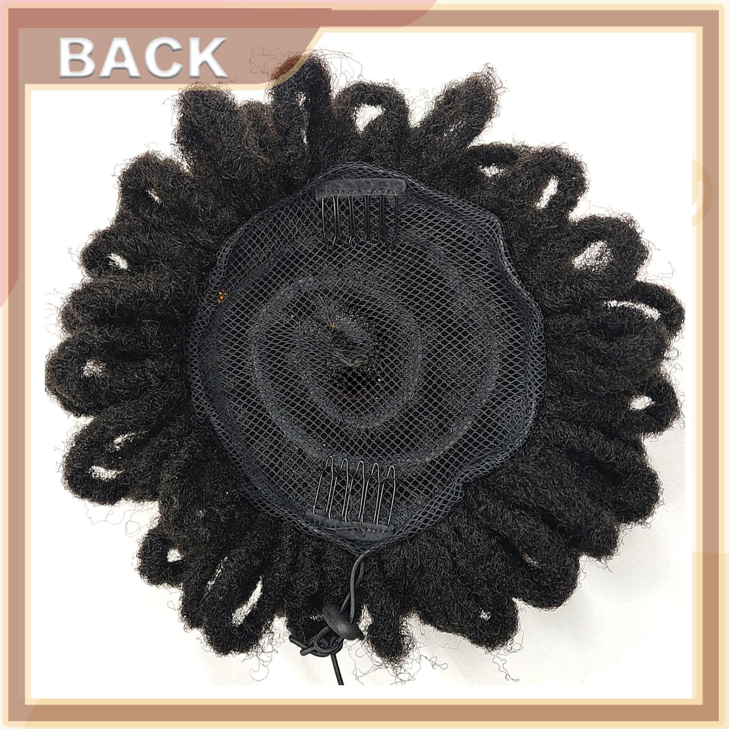 Loc Ponytail for Black Women Loc Petal Bun 2Pcs Loc Bun Ponytail for Black Women(2Pcs 1B/27)