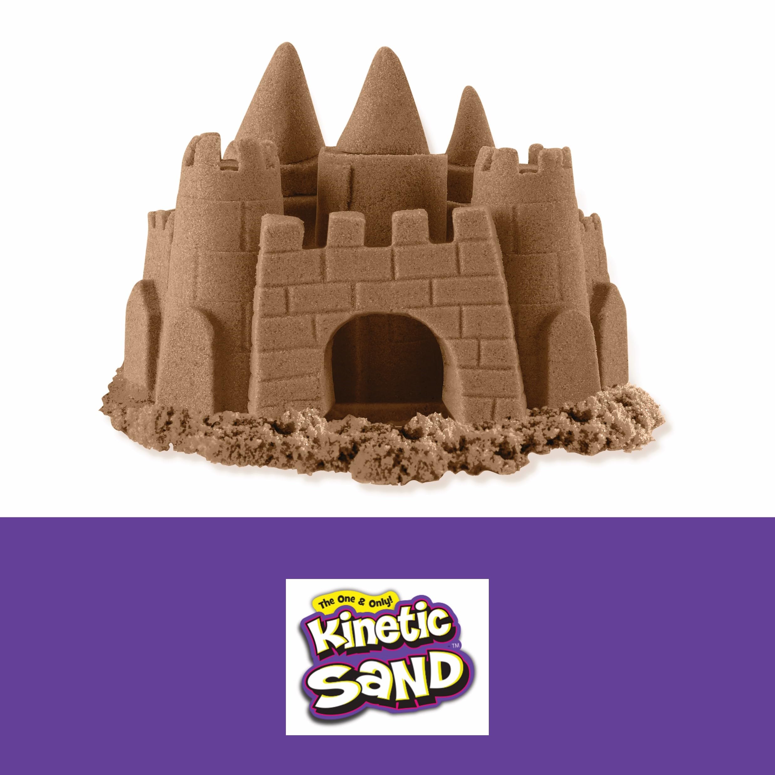 Kinetic Sand, 2,5 kg di vera sabbia marrone per mescolare, modellare e creare, dai 3 anni in su