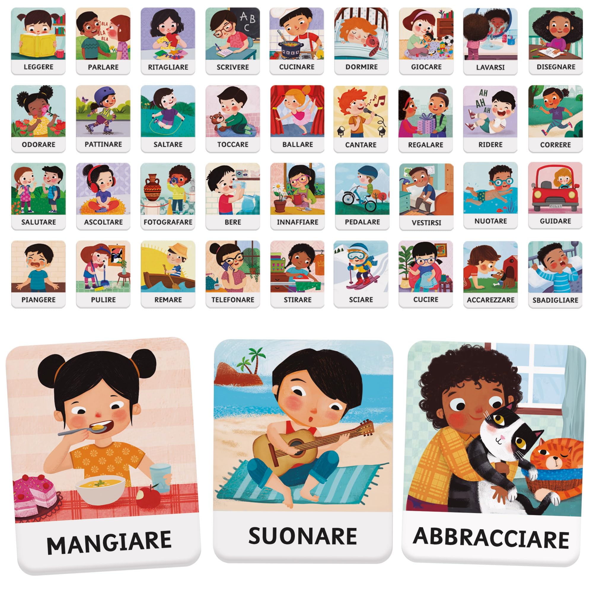 HEADU - Mimo delle Azioni per i Bambini - Emozioni, Lessico e Coordinazione Corporea | Gioco Educativo Bambini 3-6 Anni, Imparare Linguaggio Non Verbale, Idea Regalo Natale Pasqua, Made In Italy - 4