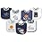 Hudson Baby Unisex Baby Cotton Terry Drooler Bibs with Fiber Filling, Galactic Explorer, One Size