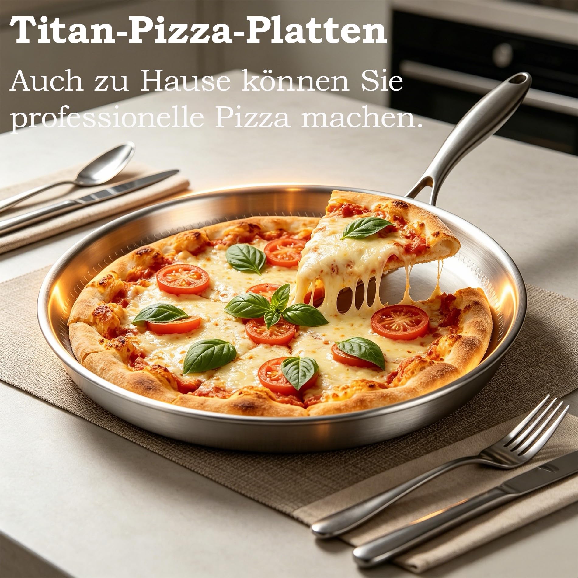 Generisch Titan Crepe Pfanne, Abnehmbarer Hitzeschutzgriff, Geeignet für Backofen und Spülmaschine sowie für alle Herdarten, Nicht enthalten PTFE und PFOA (26)