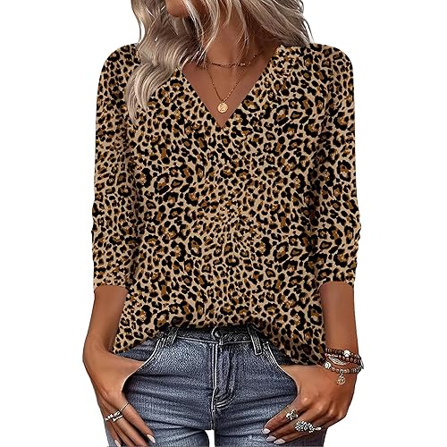 Zeagoo Women Long Sleeve Tops Dressy Casual V Neck Tshirts Basics Tee 2025 Fall Trendy Clothes S-2XL