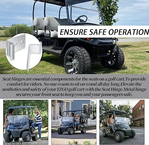 Miniatura 5 de 18250-G1 Bisagras de asiento aptas para carritos de golf E-Z-GO pre-medalist y marathon (1973-1995) - Modelos de gas y eléctricos, un juego de 2