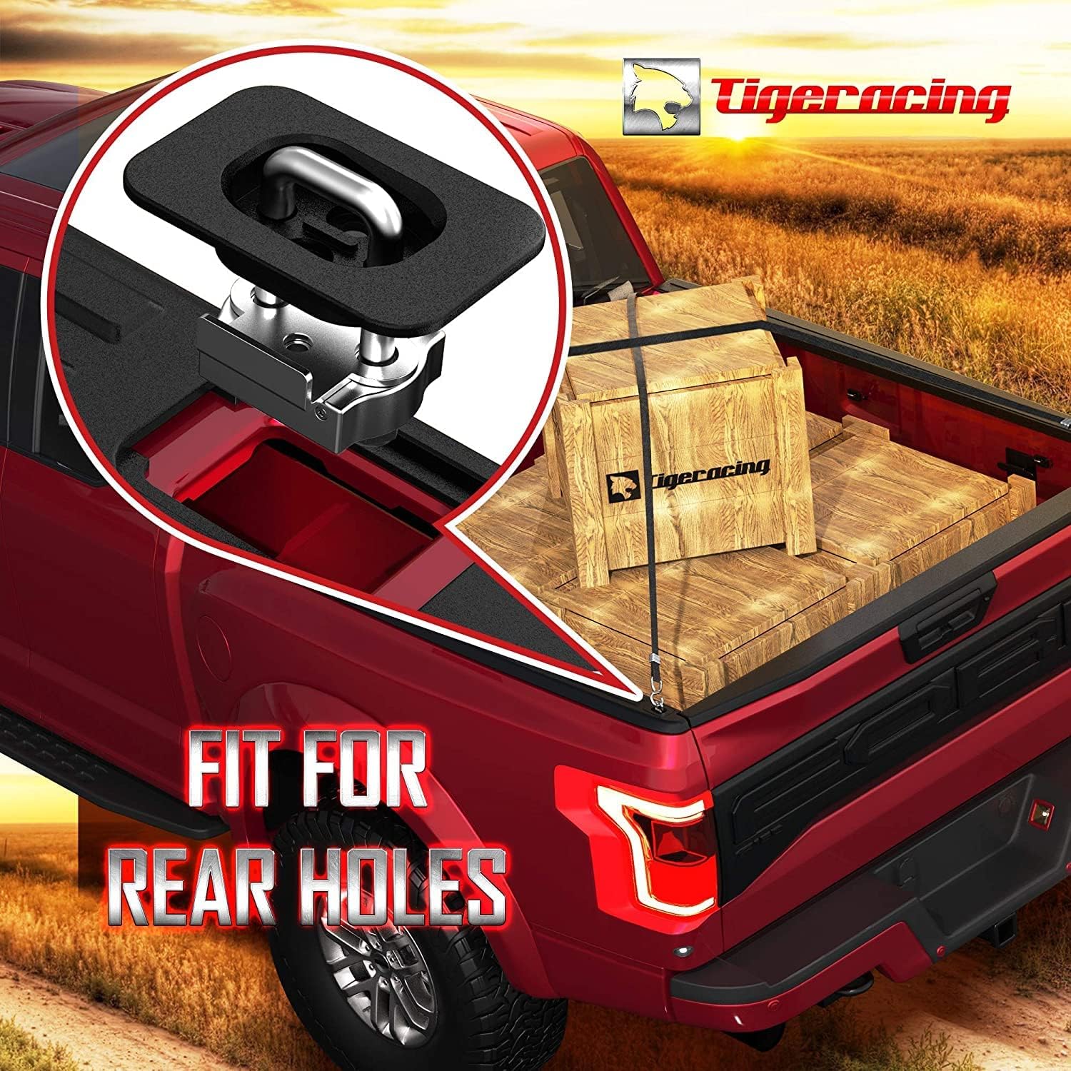 Tie Down Anchors Retractable Truck Bed Top Side D Ring for F150 F250 F350 Super Duty & Raptor - Replace FL3Z99000A64B & FL3Z-9928408-AB - All Metal 4 Pieces - Image 2