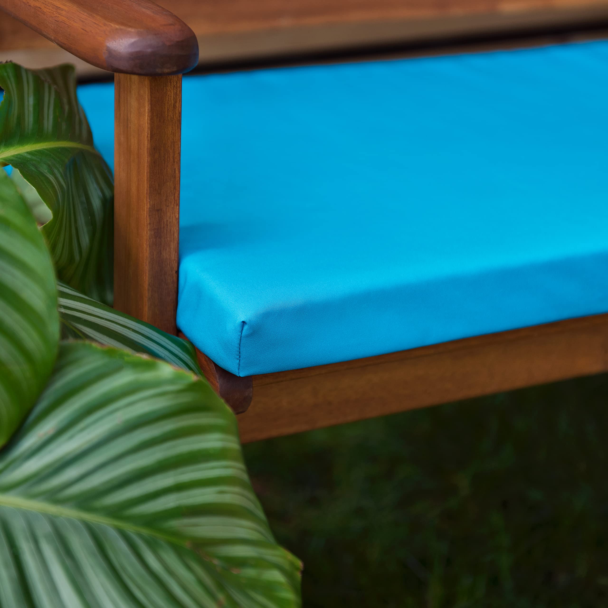 Cuscino Per Panchina 3 Posti - 120x33 Cm, Verde, Idrorepellente, Per Esterni - Foto 2