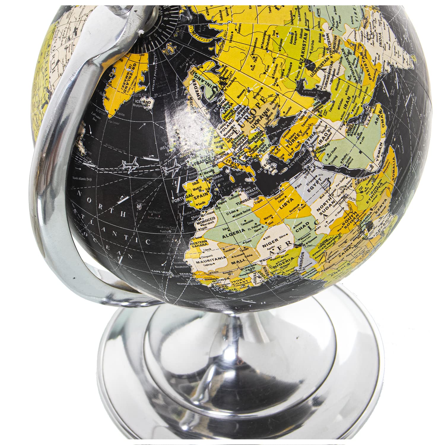 DRW Palloncino Terracheo in Alluminio Lucido Multicolore 16x15x25 cm, Base:ø13 cm