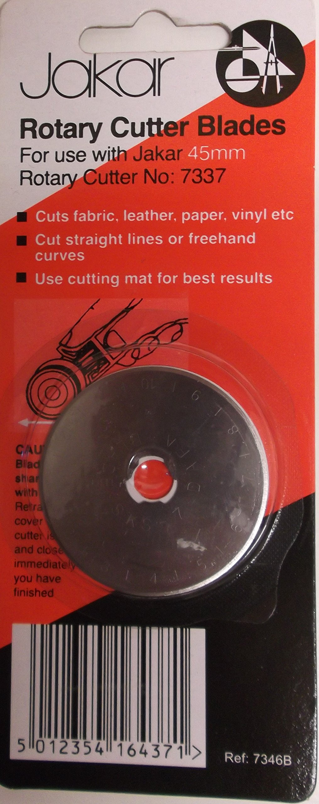 Jakar Rotary Cutter Blades For Use With Jakar 45mm Rotary Cutter No: 7337