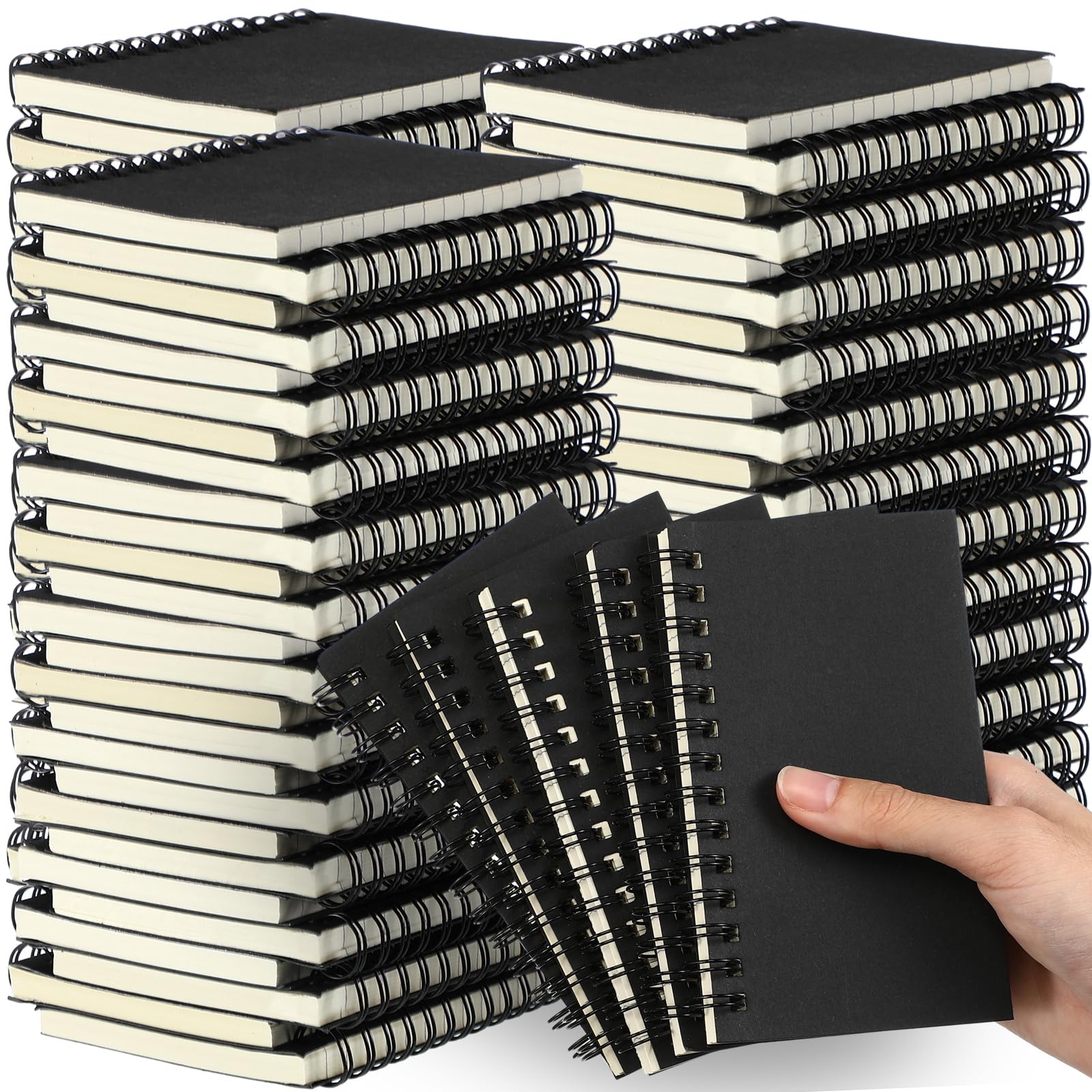 Jutom 200 cuadernos pequeños en espiral de 3 x 5 pulgadas, cuadernos de bolsillo rayados universitarios, mini blocs de notas, cuaderno de bocetos para escuela, oficina, regalos de agradecimiento a